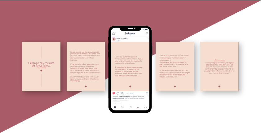 Templates Instagram harmonisés d’Oyartza Hontza, déclinés selon la nouvelle charte graphique pour renforcer la cohérence visuelle sur les réseaux sociaux
